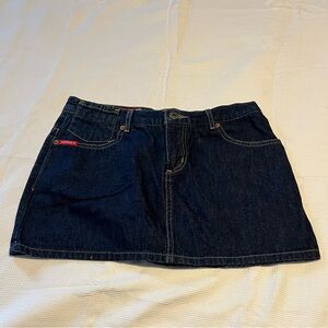 Y2K Guess Black Dark Wash Denim Mini Skirt